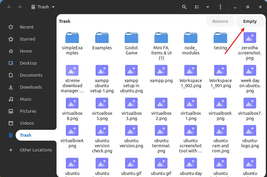 Empty Trash Ubuntu