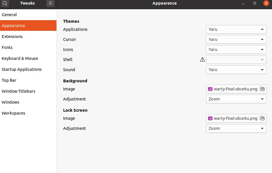 How to Solve ‘shell user theme extension not enabled’ Error on Ubuntu