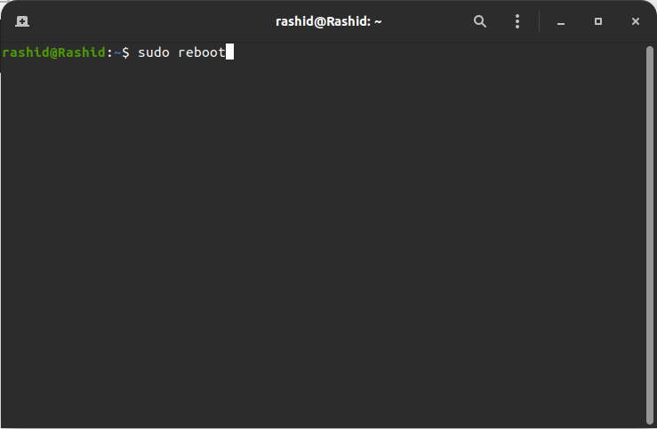 ubuntu reboot command