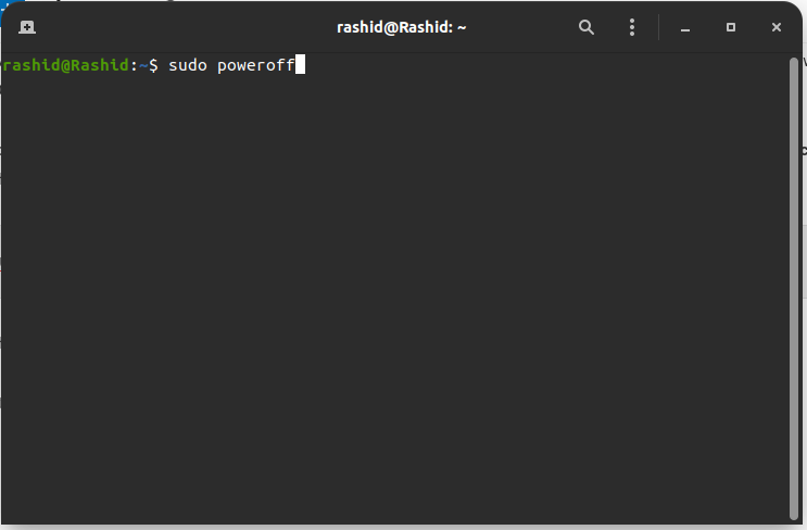 How to Turn Off your PC using Ubuntu Terminal