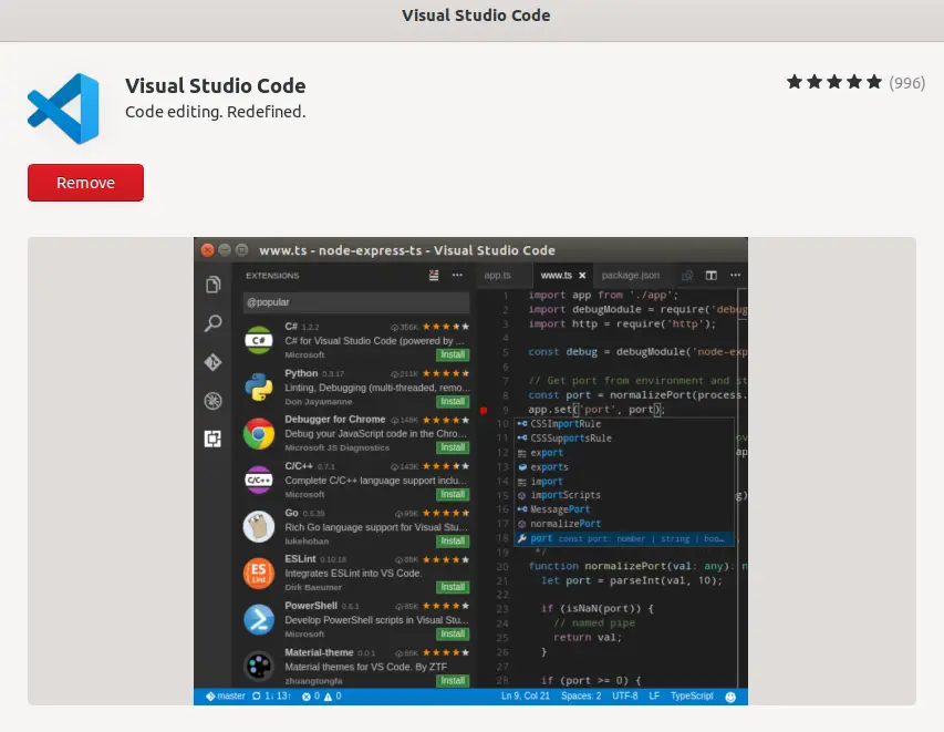 vs code ubuntu