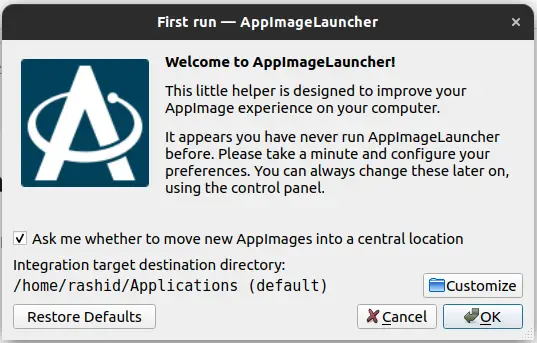 AppImageLauncher: Utility App to Run and Manage AppImages on Ubuntu