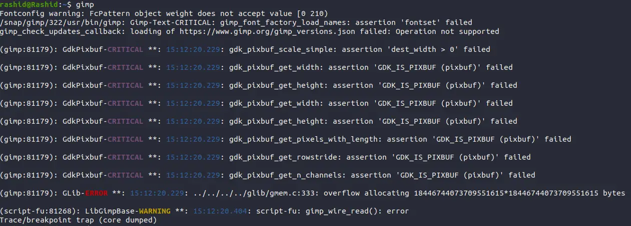 How I Fixed Gimp Crash Issue on Ubuntu 20.04