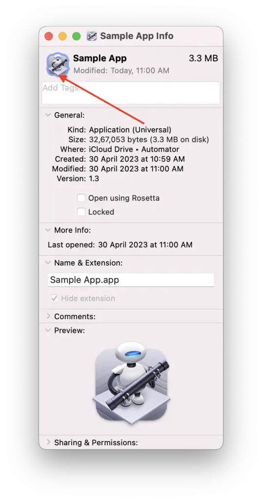 automator app icon change