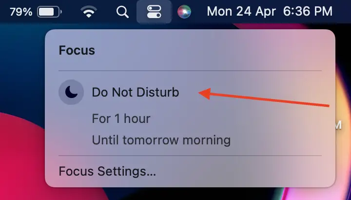 activate do not disturb on mac