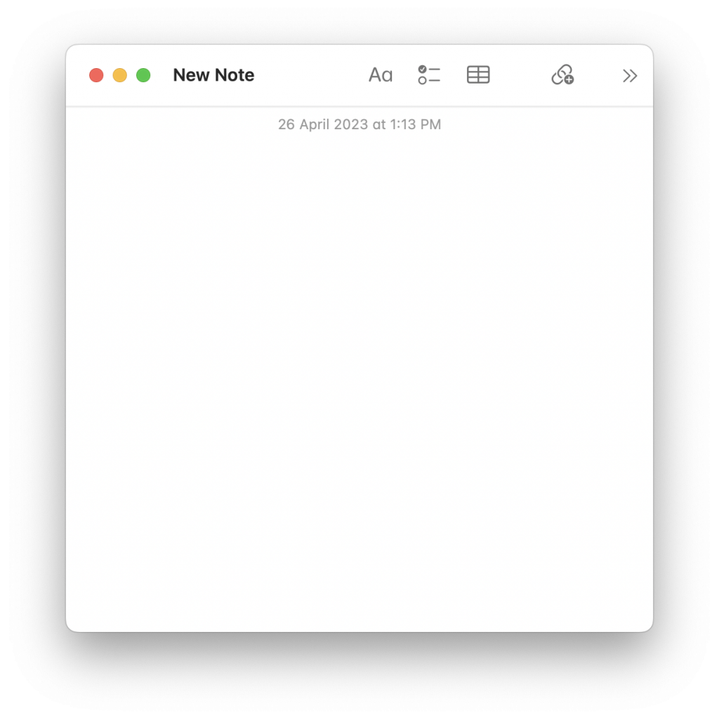 macOS quick note