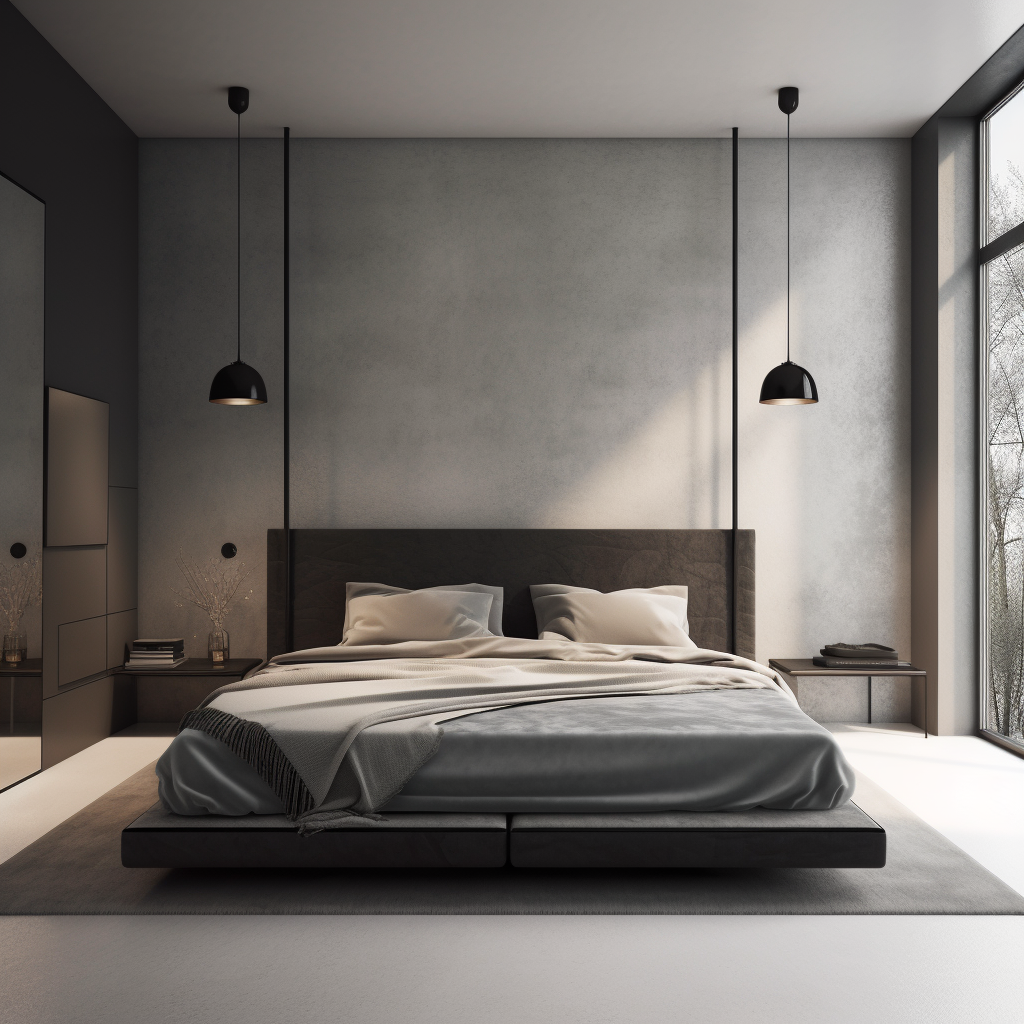 minimalistic bedroom interior