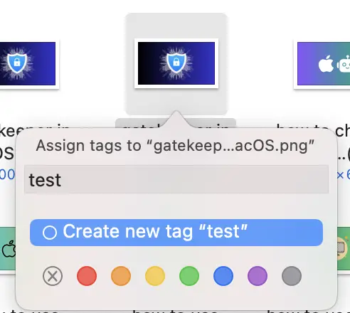 create custom tag mac