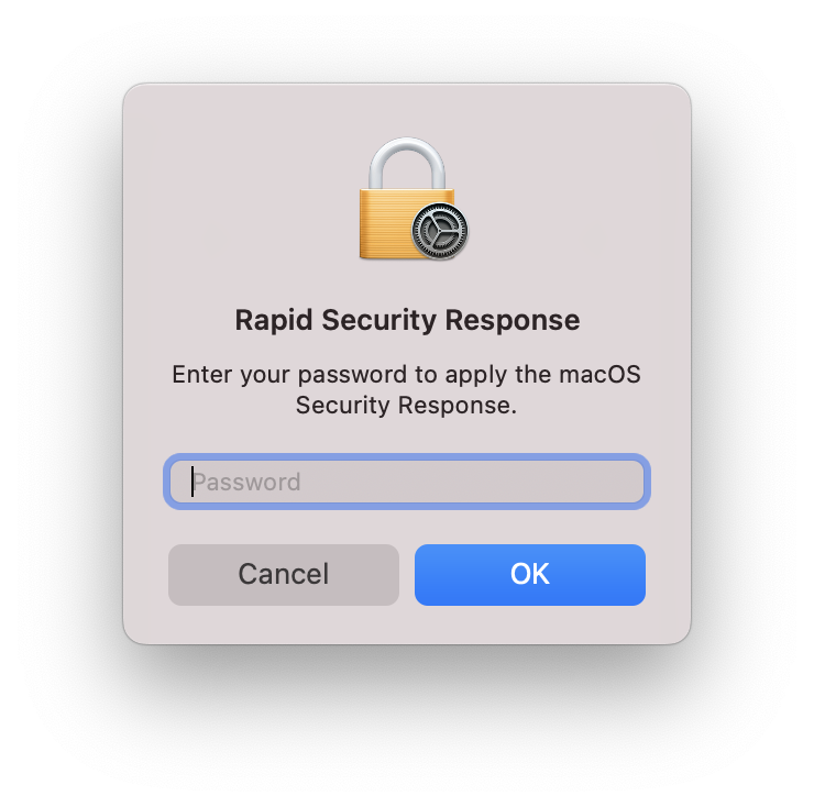 rapid security responses macos example
