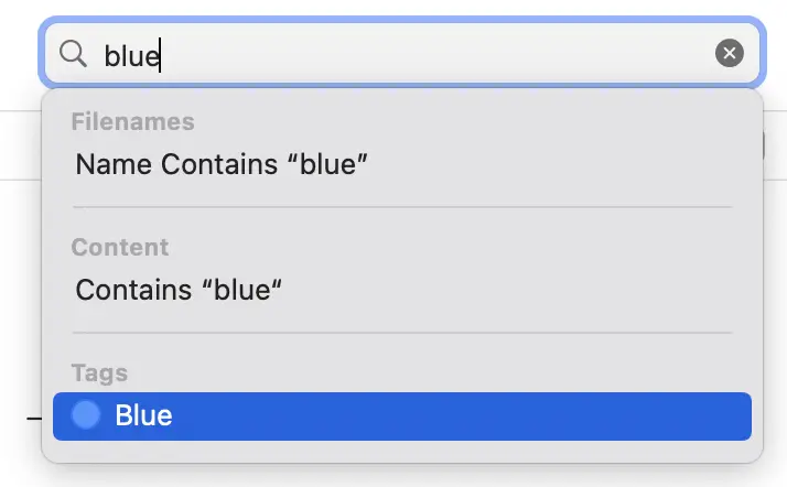 searching files by tag mac