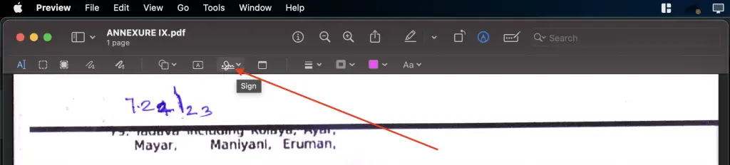 add signature to mac pdf