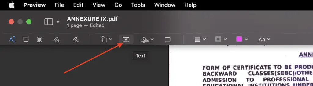 Mac add text to pdf