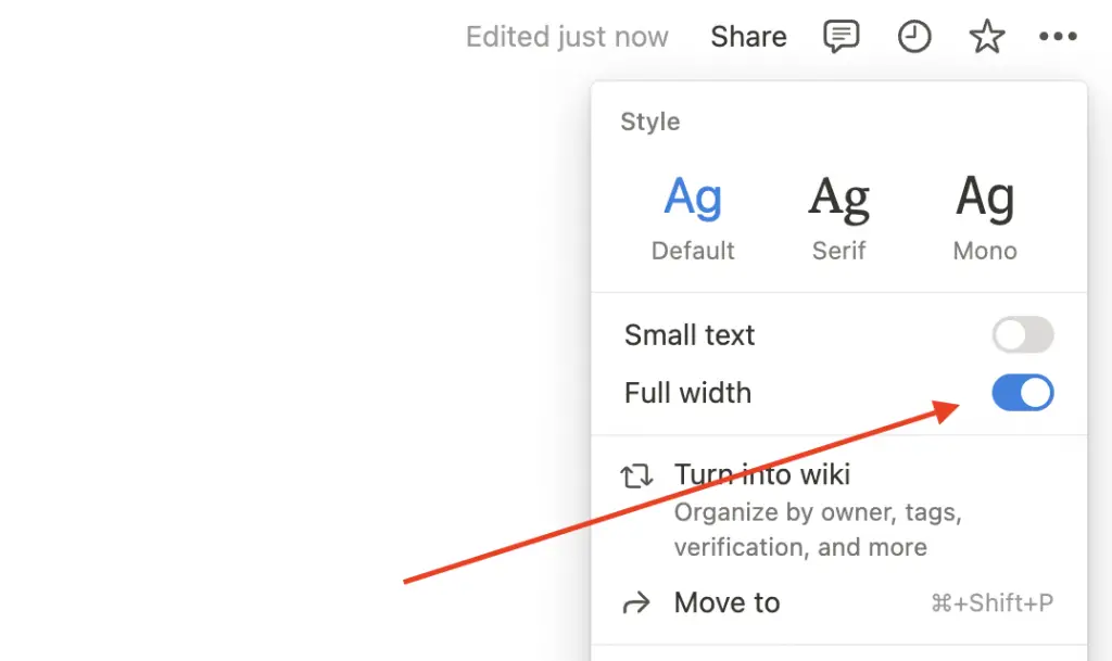 notion page full width