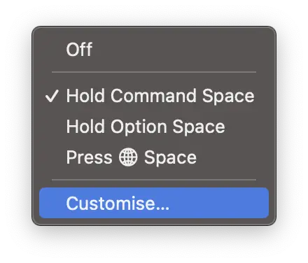 change mac siri keyboard shortcut
