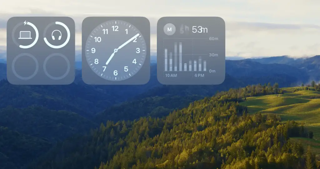 fading mac widget