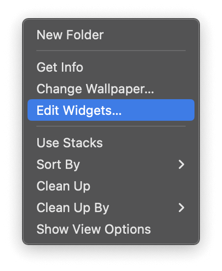 mac add desktop widget