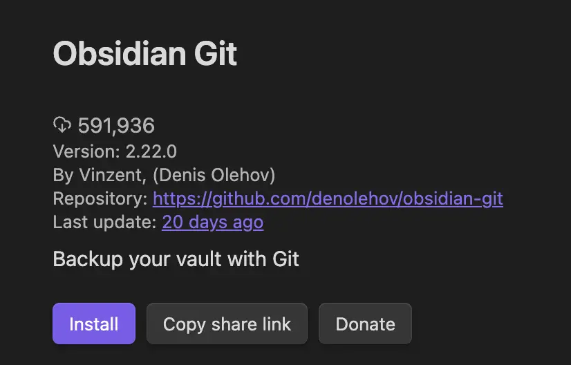 obsidian git plugin