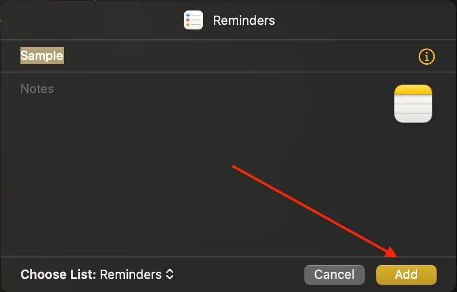 apple notes with reminders